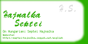 hajnalka septei business card